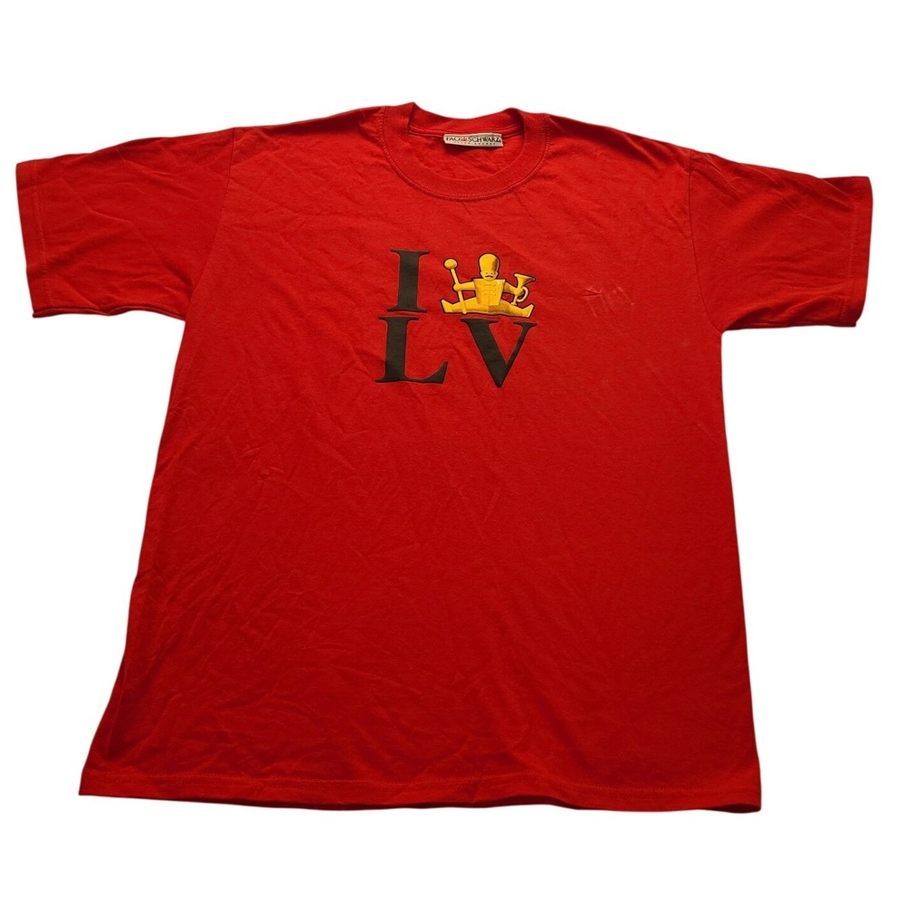 FAO Schwarz Fifth Avenue Red Graphic T-Shirt I LV Toy Soldier Men's Large Cotton